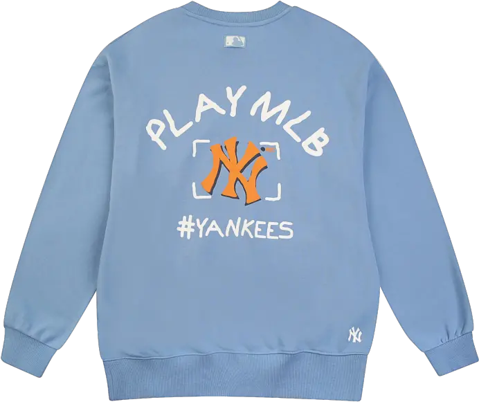 Play Mlb Popcorn Sweatshirt New York Yankees 31mt07011 50u Mlb Sweater Png Yankees Png