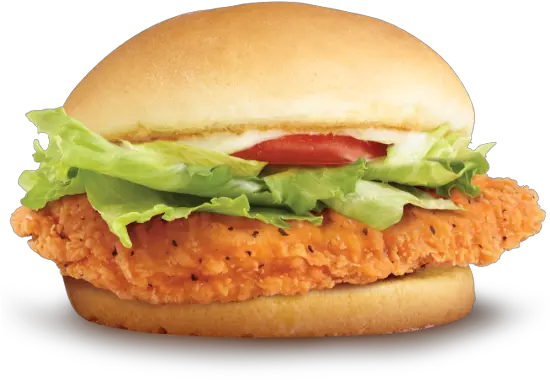 Spicy Chicken Delish Spicy Chicken Sandwich Transparent Png Wendys Png