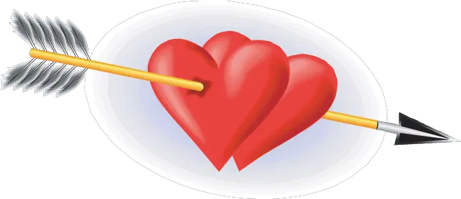 Singing Valentines Heart With An Arrow Cupid Png Valentines Day Transparent Background