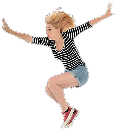 Download Ftestickers Girl Jump Jumping Png Jump Png