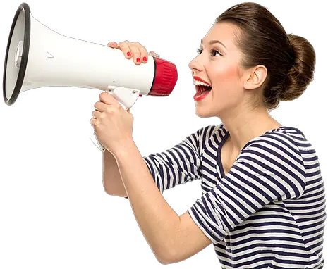 Digital Marketing Company Shout It Home Person With A Megaphone Png Megaphone Png