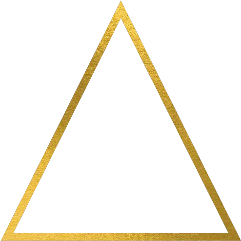 Gold Triangle Border Sign Png Triangle Png