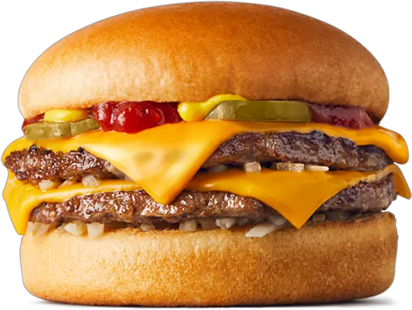 Double Cheeseburger Triple Cheese Burger Mcd Png Cheeseburger Png