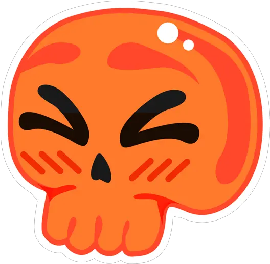 Skull Emoji Pain Sticker Just Stickers Skull Png Skull Emoji Transparent