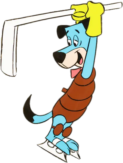 Huckleberry Hound Playing Ice Hockey Cartoon Png Hockey Png