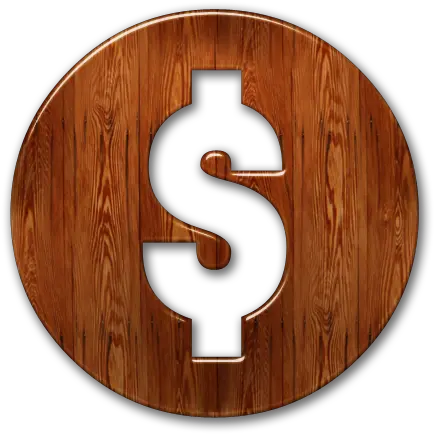 081510 Glossywaxedwoodiconbusinessdollarsolid Wood Png Number Sign Icon