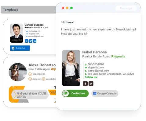 Email Signature For Realtors Create Email Signatures For Sharing Png Facebook Email Signature Icon