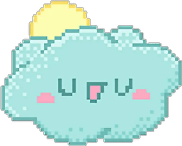 Cute Pixel Cloud Png Kawaii Blue Pixel Png Pixel Png