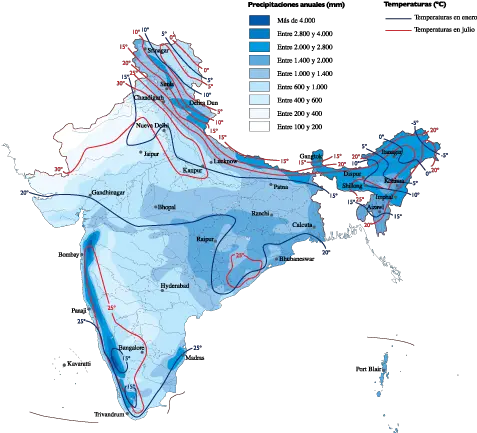 India Climate Map Map Png India Map Png