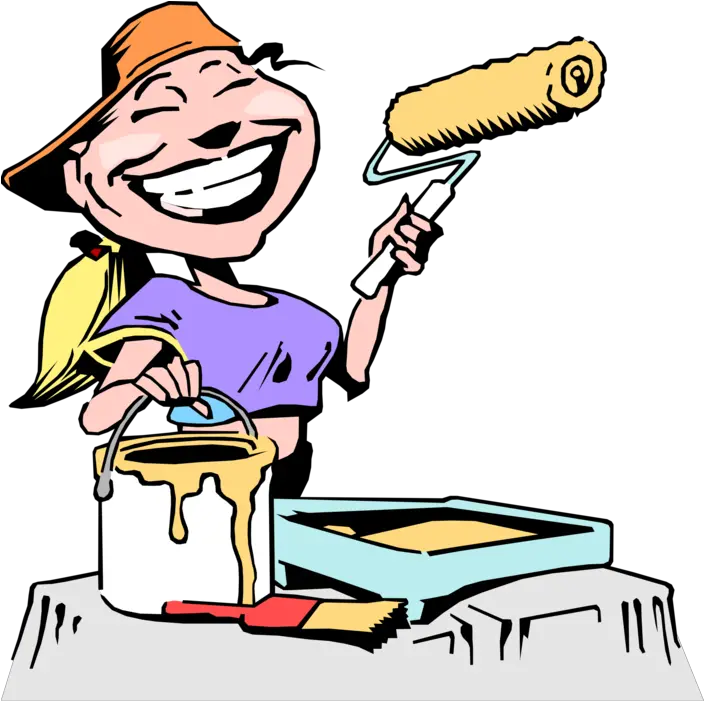 Paint Jokes Clipart Woman House Painter Png House Painter Icon