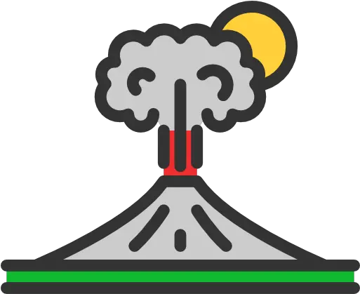 Eruption Nature Disaster Volcano Dangerous Icon Volcano Black Icon Png Volcano Icon Png