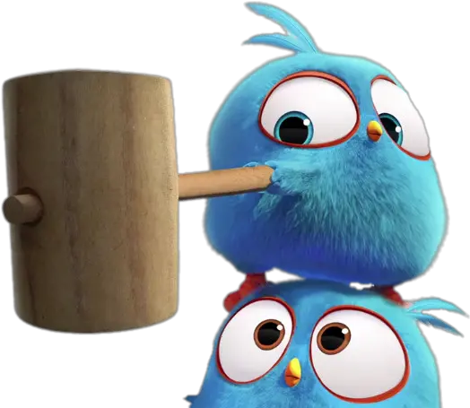 Angry Birds Blues Holding Hammer Png Image Transparent