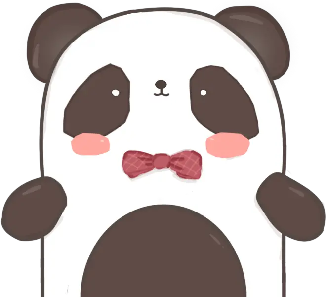 Panda And Cute Image Love Tumblr Themes Transparent Clip Art Png Panda Transparent Background