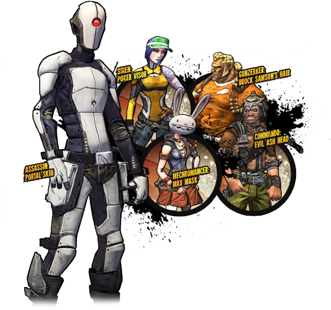 Download Guy With The Gun Borderlands 2 Png Image No Borderlands 2 Axton Heads Borderlands Png