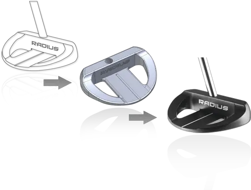 Radius Putters Designed In The Uk Cnc Milled Stunning Aluminium Alloy Png Putter Icon