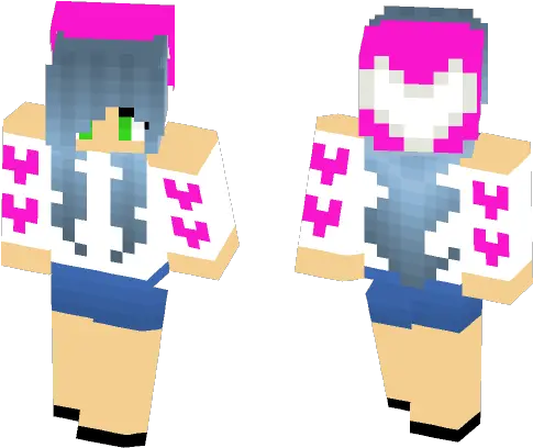 Download Heart Girl Minecraft Skin For Free Superminecraftskins Kingdom Hearts Minecraft Skins Kairi Png Minecraft Heart Png