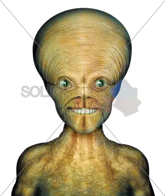 Stock Photo Of Alien Smiling With Big Teeth And Green Cat Like Eyes Alien Smiling Png Alien Transparent Background