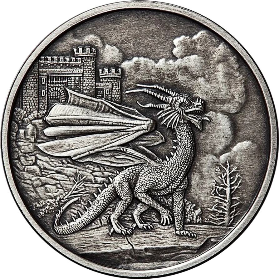 Discontinued Coin Art Silver Coins For Sale Antique Dragon Png Dragon Lore Png