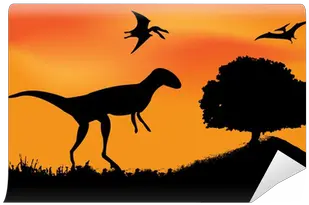 Vector Dinosaur Silhouette Wall Mural U2022 Pixers We Live To Change Silhouette Png Dinosaur Silhouette Png