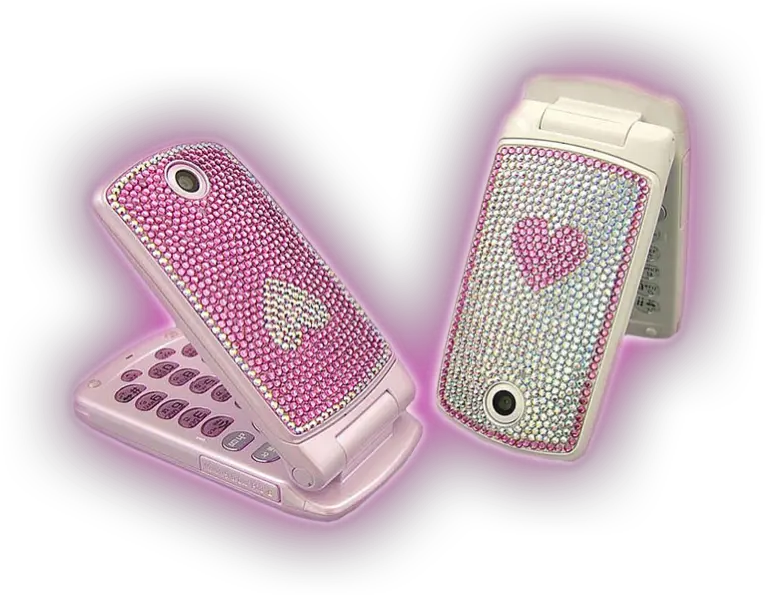 Kawaii Tumblr Y2k Flip Phone Pink Png Flip Phone Png