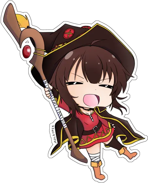 Megumin Vinyl Sticker Fictional Character Png Megumin Png