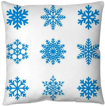 Snowflakes Icon Collection Vector Shape Pillow Cover Snowflake Pattern Vector Png Pillow Icon