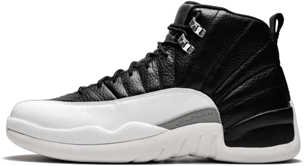 Air Jordan 12 Retro Playoffs 130690 001 Jordan 12 Black White Png Air Jordan Png