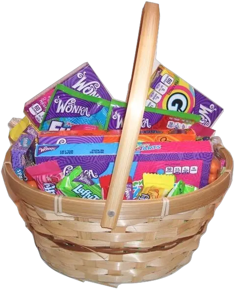 Willy Wonka Candy Gift Basket Wonka Nerds Png Basket Transparent