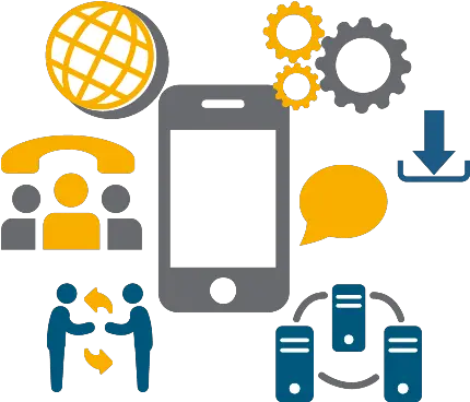 Telco Linq Business Support System Icon Png Modern Phone Icon