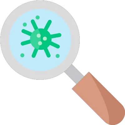 Coronavirus Covid Magnifying Glass Research Science Icon Dot Png Magnifying Glass Icon Free