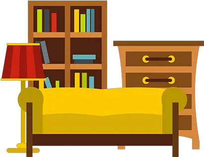 Full Size Png Image Bookcase With Books Transparent Background Furniture Png