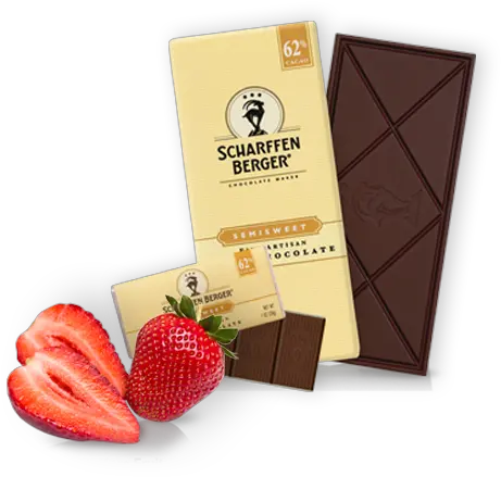 Semisweet Chocolate Paired With Strawberries Scharffen Berger Strawberry Png Strawberries Png