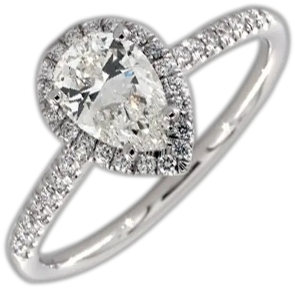 Diamond Ring 050100ct Pear Cut Halo Engagement Ring Ring Png Diamond Ring Png