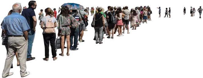 Download Hd People Standing In Line Png Transparent Crowd Walking Png People In Line Png