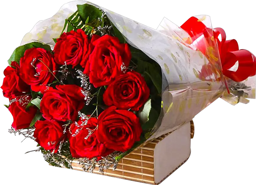 Marquis Flower Hand Tied 10 Red Roses Bouquet 1 Pc Png Images Rose Flowers Bouquet Bouquet Of Flowers Png