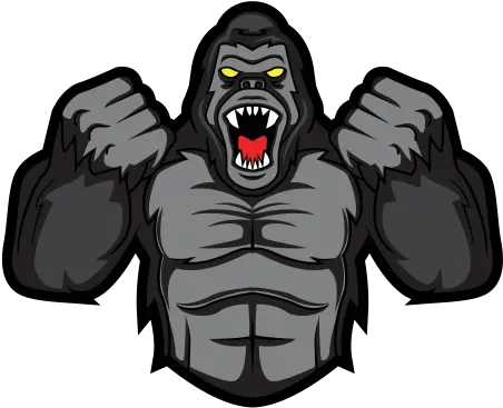 Printed Vinyl Powerful Angry Gorilla Stickers Factory Angry Gorilla Cartoon Png Gorilla Transparent