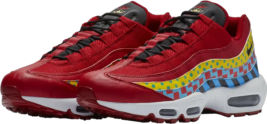 Unique Patterns And Logos Land Nike Air Max 95 Gym Red Png Images Of Nike Logos