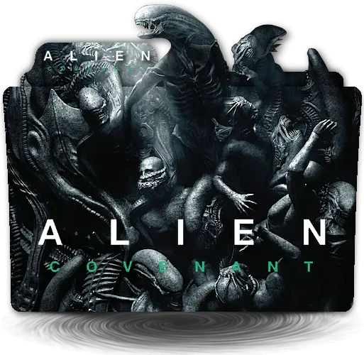 Alien Covenant Folder Icon Designbust Alien Folder Icon Png Black Folder Icon Ico