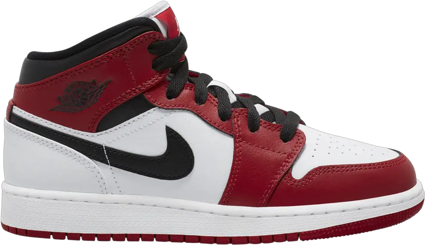 This Air Jordan 1 Mid Gs Gym Red Is Dropping Soon Air Jordan 1 Mid Red And White Png Air Jordan Png