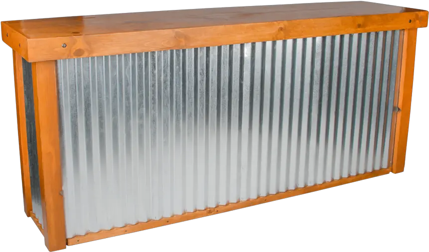 Calistoga Corrugated Metal Bar 8u0027 X 24 42 High Rentals Bar With Corrugated Metal Png Metal Bar Png