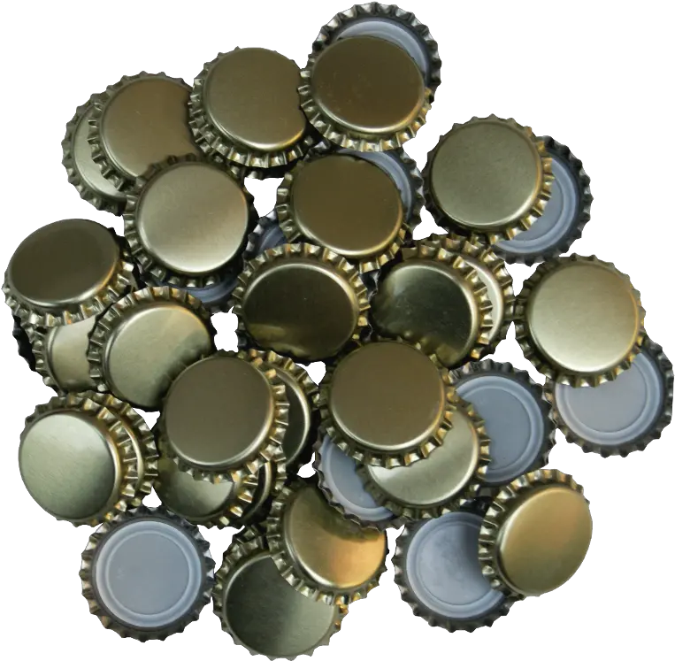 Details About 50 Crown Bottle Caps Gold 26mm For Home Brew Beer Bottles Tapitas De Cerveza Png Beer Bottle Transparent Background