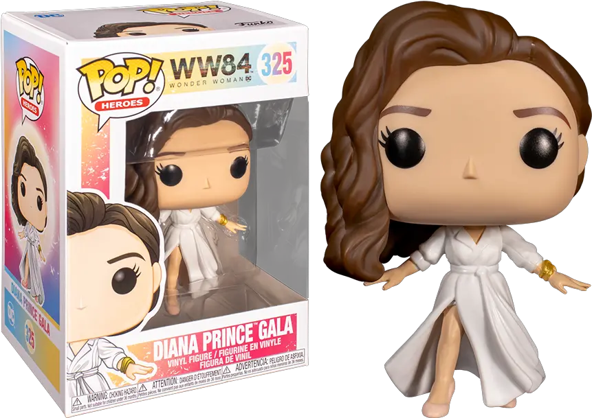 Funko Pop Wonder Woman 84 Diana Prince Gala 325 Funko Wonder Woman White Dress Png Diana Summoner Icon