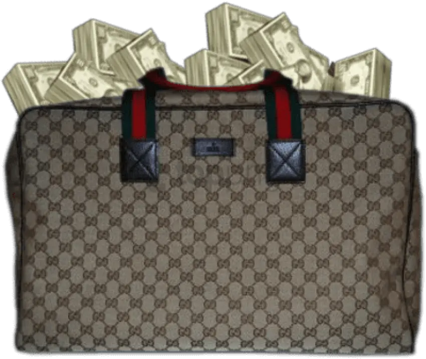 14 Gucci Money Bag Psd Images Gucci Bag Full Money Gucci Duffle Bag Full Of Money Png Money Bag Transparent Background