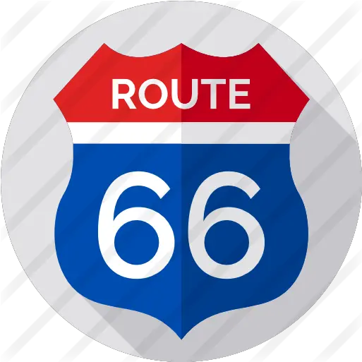 Route 66 Route 66 Flat Png Route 66 Logo