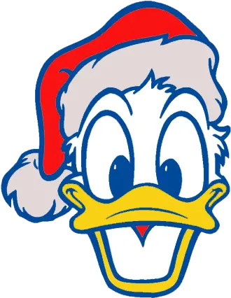 Donald Duck Wearing Christmas Hat Donald Duck Christmas Svg Png Santa Hat Transparent Gif