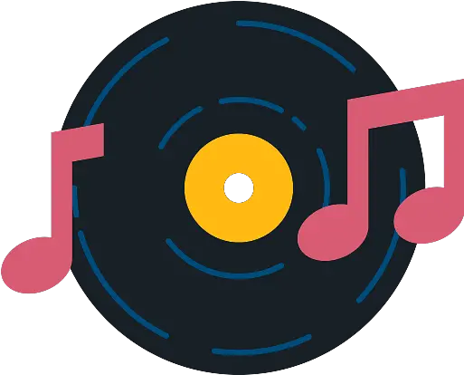 Viny Record Music Notes Icon Transparent Png Stickpng Music Vinyl Icon Png Note Icon In Circle