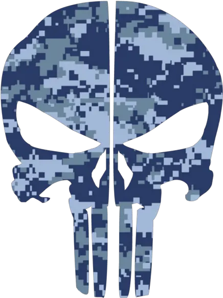 Blue Digital Camo Punisher Skull Camo Punisher Skull Png Punisher Skull Transparent