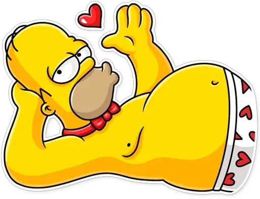 Telegram Sticker 2 From Collection Homer Simpson Sticker De Los Simpson Png Homer Simpson Transparent