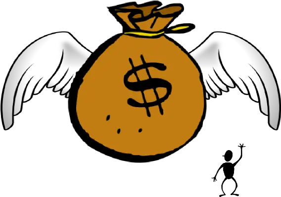Download Vector Library Away Cartoon Money Bag Cartoon Money Bag Png Money Bag Transparent