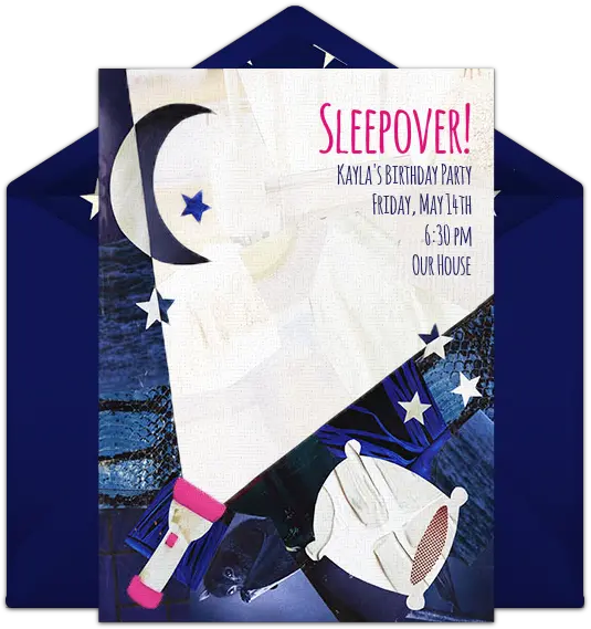 Download Hd Starry Night Sleepover Online Invitation Book Badminton Png Starry Night Png